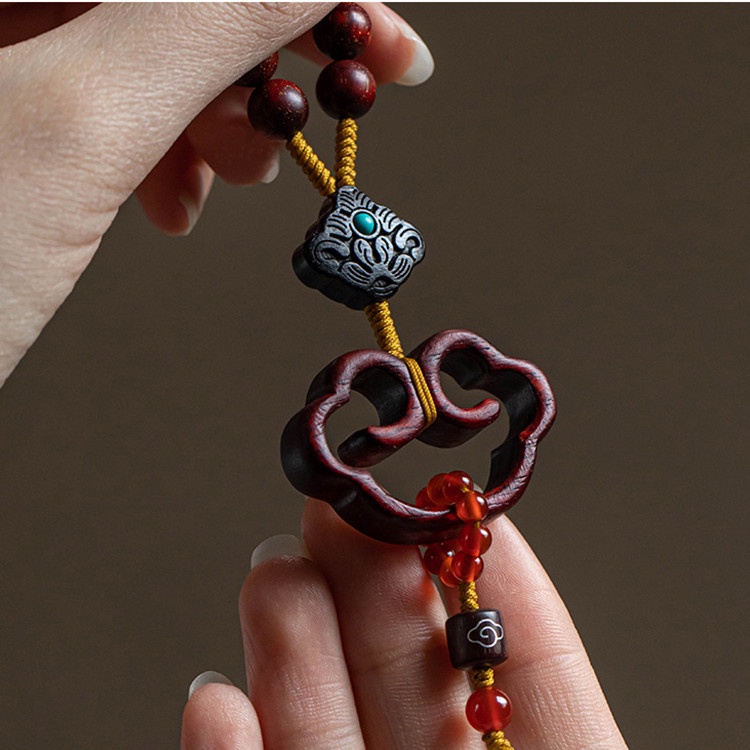 Dây Treo Gương Chiếu Hậu Xe Hơi Bằng Gỗ Đàn Hương Trang Trí Nội Thất Xe Hơi