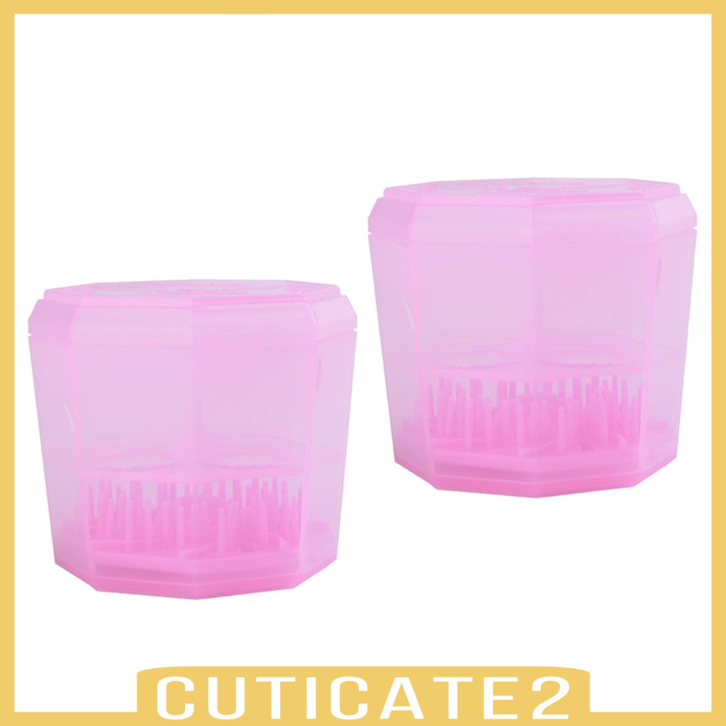 (Hàng Mới Về) Bộ 2 Khay Đựng Cọ Trang Điểm Bằng Silicone Tiện Dụng