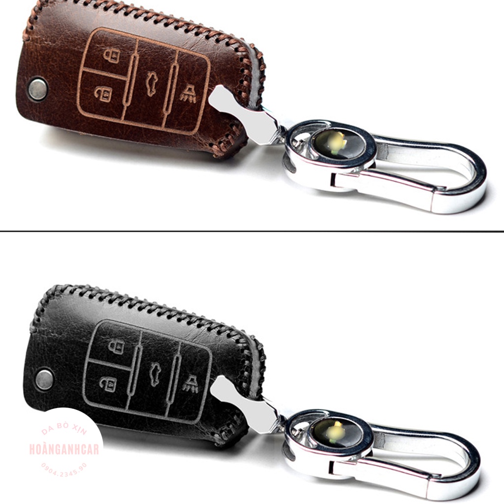 Bao da chìa khoá các dòng xe ô tô Chevrolet, bọc chìa khoá ốp khoá Chevrolet chât liệu da bò hoàn thiện bằng tay