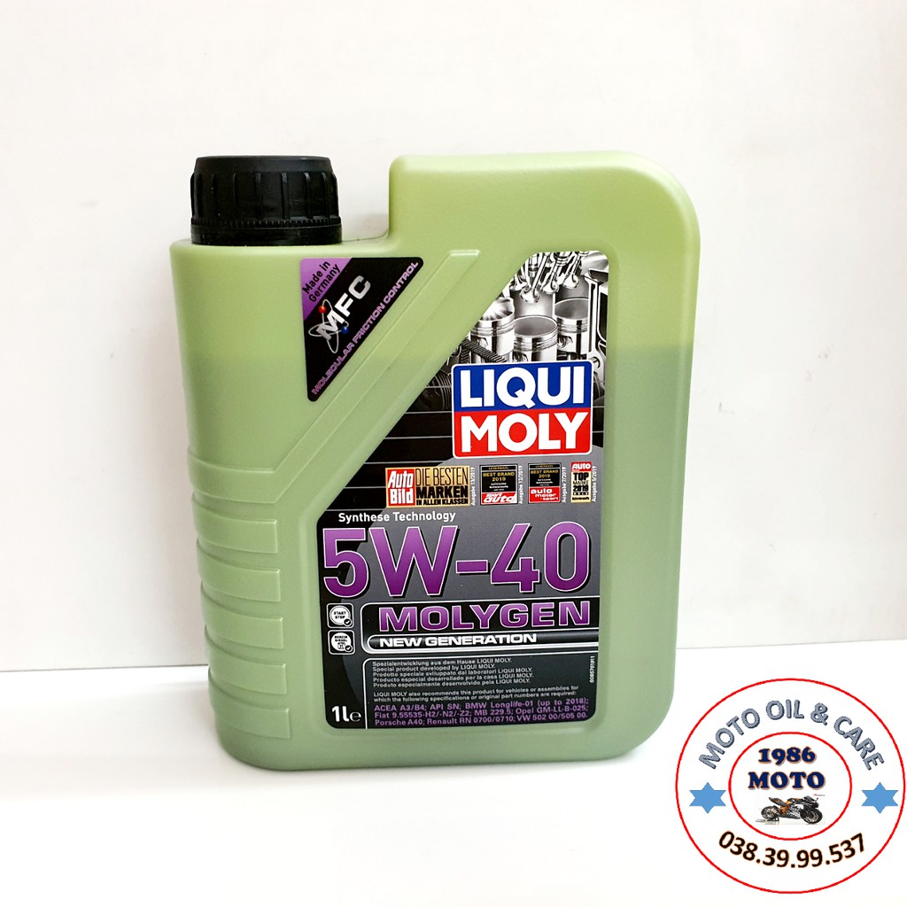 NHỚT SIÊU CAO CẤP CHO XE TAY GA LIQUI MOLY MOLYGEN 5W30-5W40(800ML,1L,1L2)