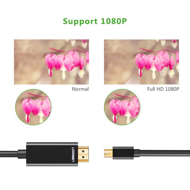 [FREESHIP 99K]_Dây chuyển đổi Mini DisplayPort to HDMI dài 3m chính hãng Ugreen 10436