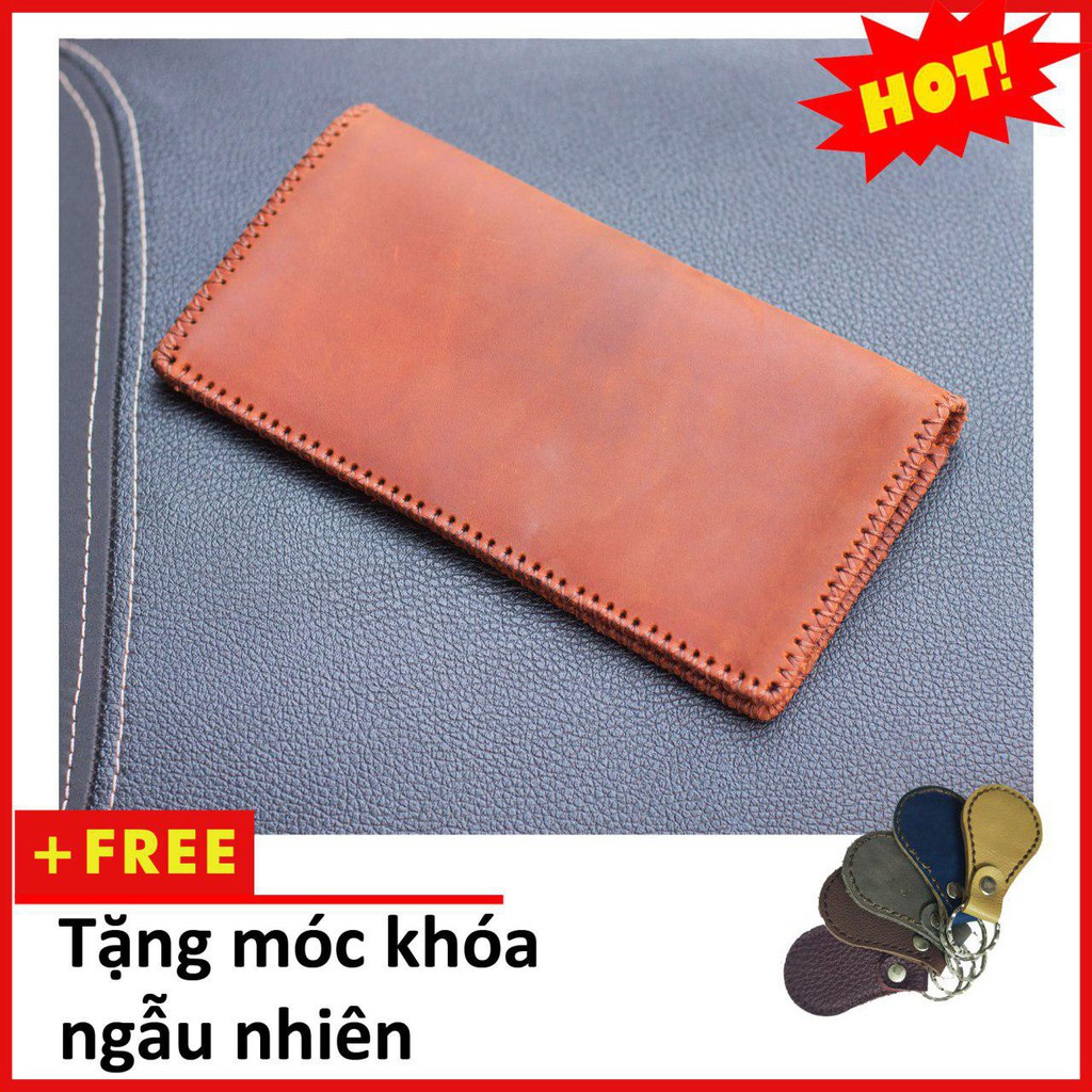 [Shop Uy Tín] Ví da nam cầm tay da sáp nâu tinh tế - GV487