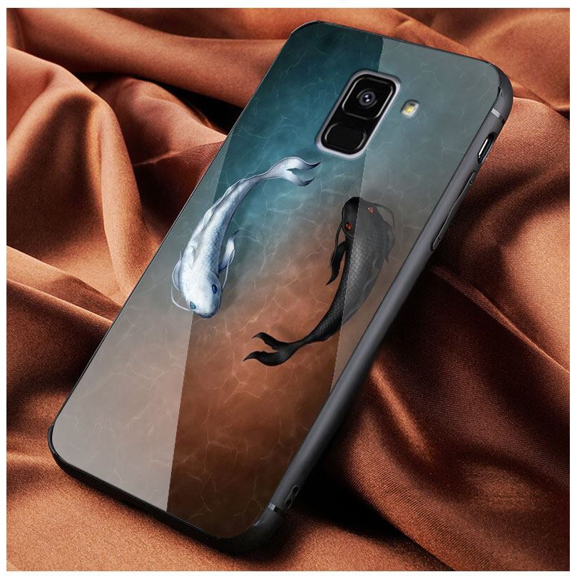 ỐP SAMSUNG A8 ,A8 PLUS LƯNG KÍNH CƯỜNG LỰC CAO CẤP
