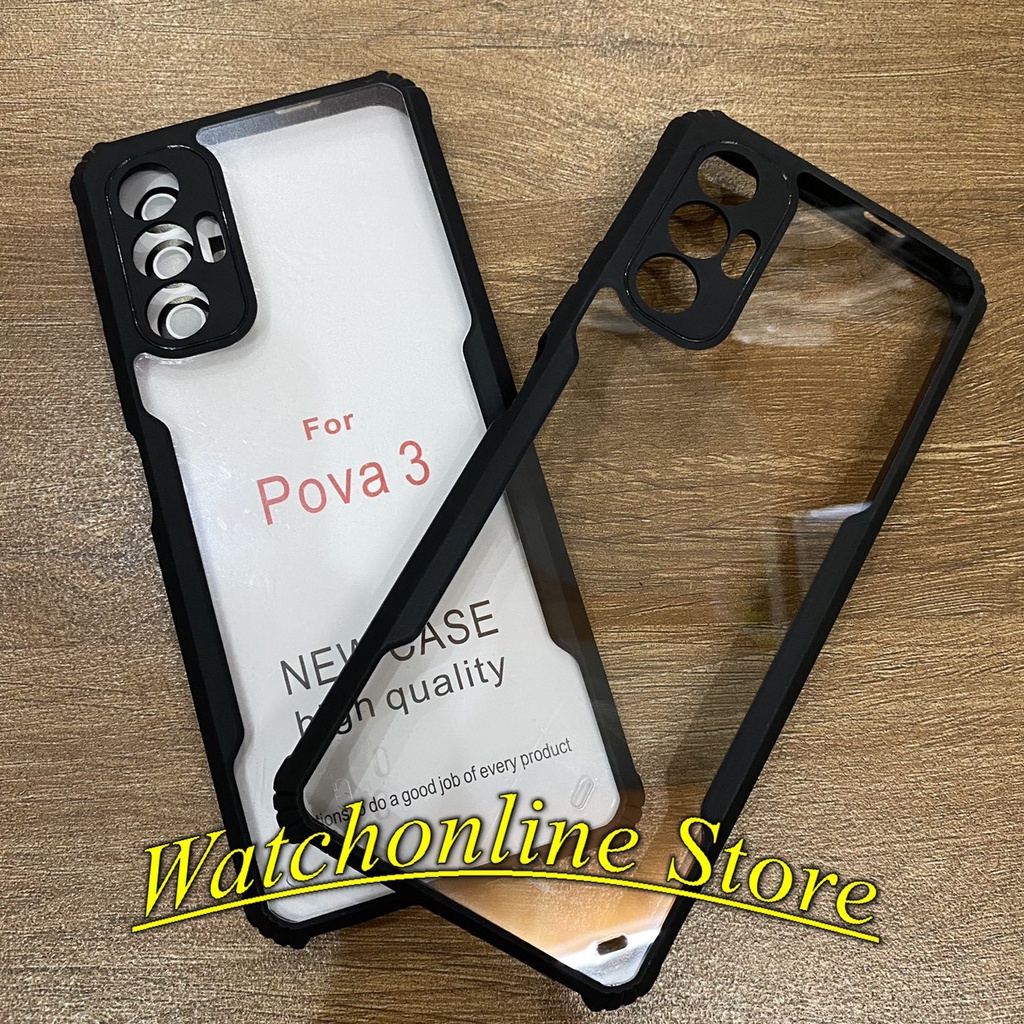 Ốp Lưng chống sốc chống va đập Tecno Pova 3 (Đen)