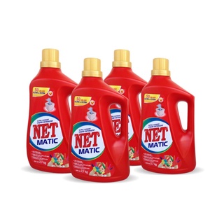 Bộ 4 chai nước giặt net matic đậm đặc 2.7kg + tặng kèm 01 chai tẩy toilet 500gr