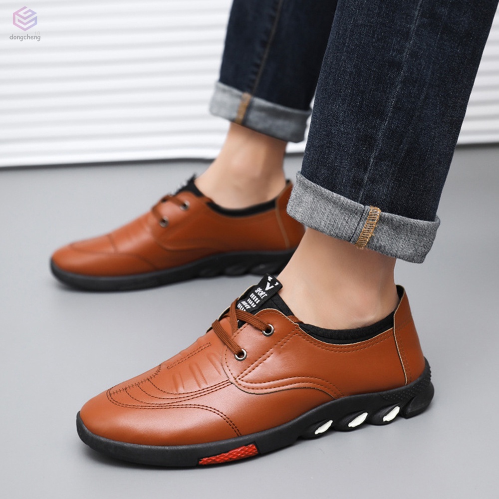 Giày Công Sở Đế Phẳng Bằng PVC Thoải Mái An Toàn Cho Nam Cỡ 39-44