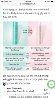 Xịt chống nắng face & body JM Sollution
