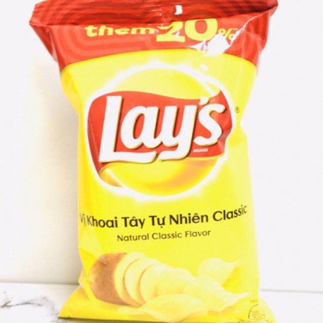 Snack Lays khoai tây 8 hương vị  Tặng thêm 20%  Gói 35g