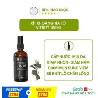 Xịt Khoáng  Da mặt Tía Tô Tại Tiệm Thảo Dược (Giảm Mụn- Giảm Nhờn - Thu nhỏ lỗ chân Lông)