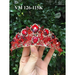vương miện đỏ đính đá pha lê vm 126