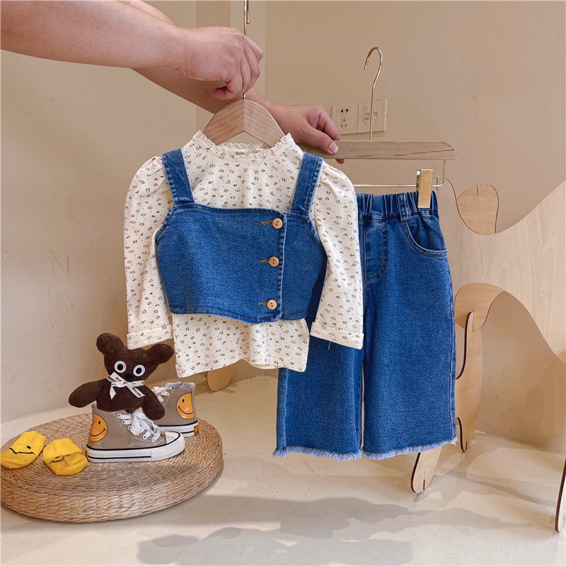 ✨Đốm✨ Áo Khoác Denim Phong Cách Phương Tây Thời Trang Mùa Thu Mới Cho Bé Gái