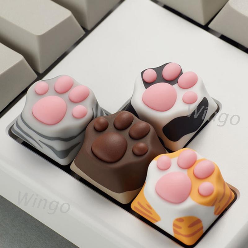 Nút Bàn Phím Hình Dấu Chân Mèo Bằng Nhựa Abs Dành Cho Cherry Mx