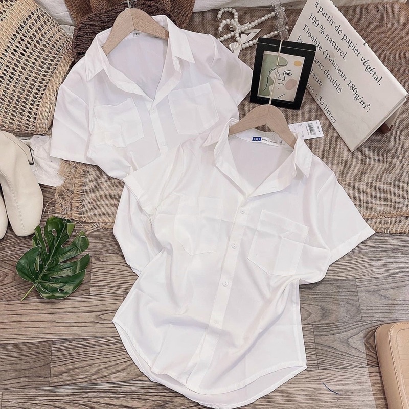 ÁO SƠ MI TAY NGẮN HAI TÚI CÓ SIZE FORM ĐẸP Chizi Shop