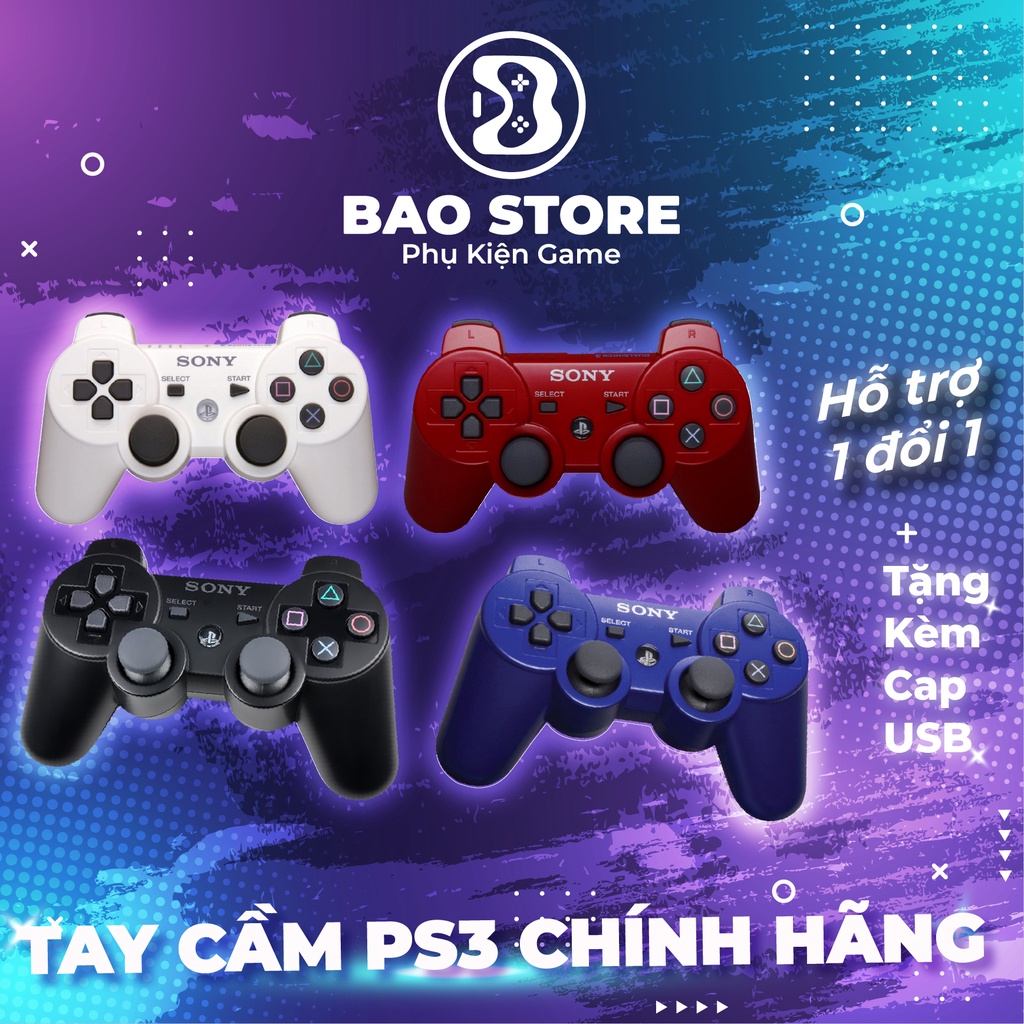Tay cầm PS3 không dây l Chơi game PC, Laptop, Chơi PES, FO4 tối ưu
