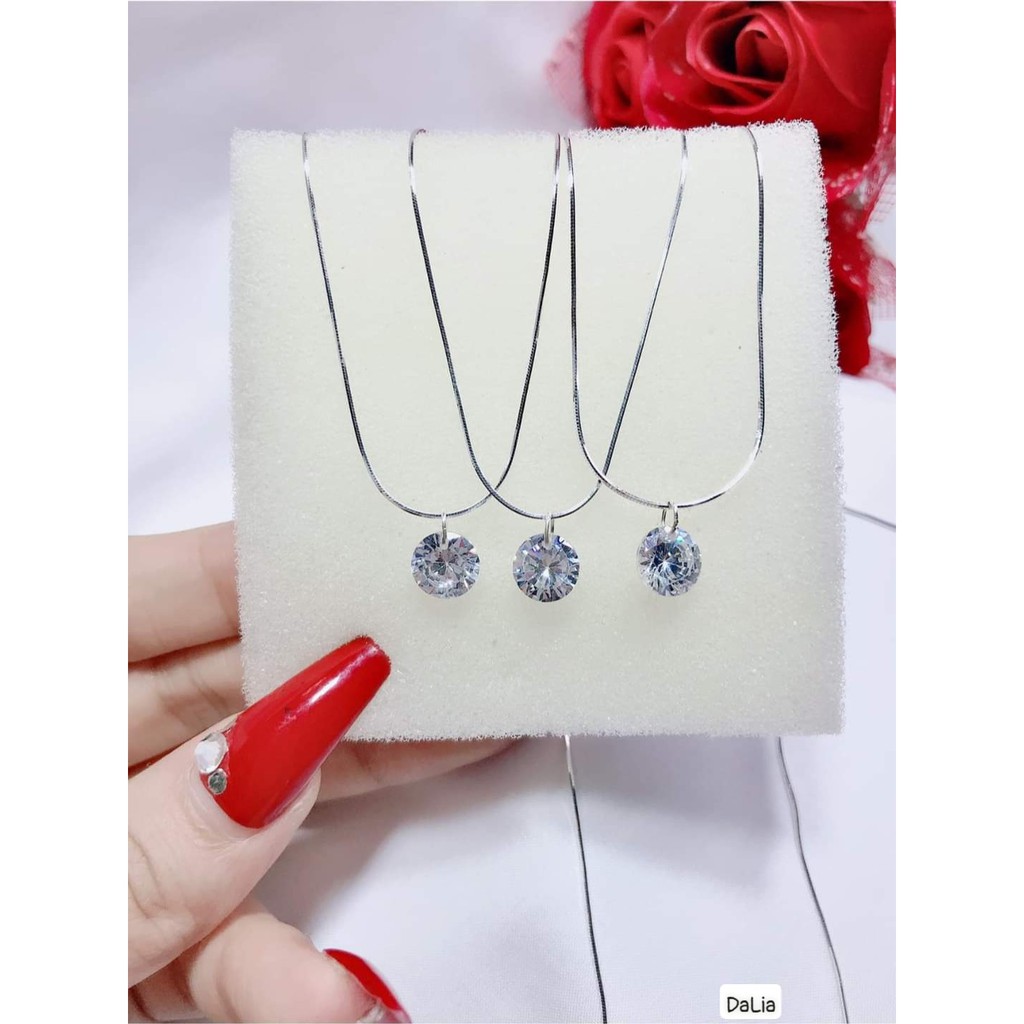 Dây chuyền bạc nữ DaLia Jewelry giọt lệ nàng tiên cá dạng chocker đeo sát cổ