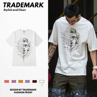 Áo phông unisex Nam Nữ Đơn Giản DSK VẼ KHÓI, áo thun tay lỡ form rộng