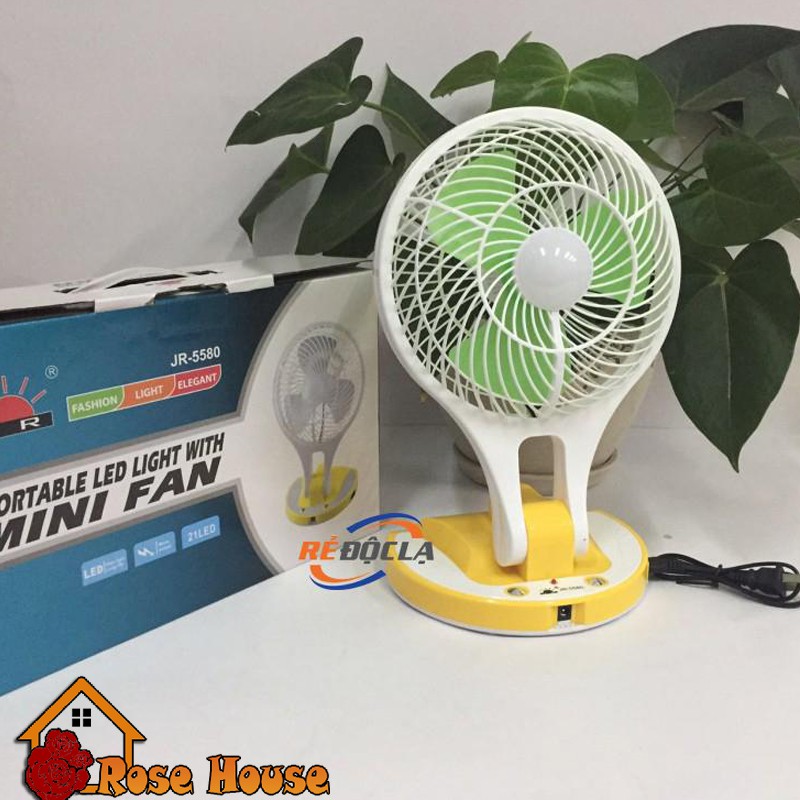 Quạt sạc điện kiêm đèn pin Mini Fan M-5580