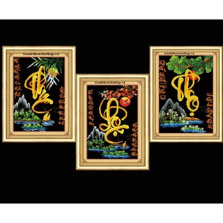 Tranh đính đá Phúc Lộc Thọ