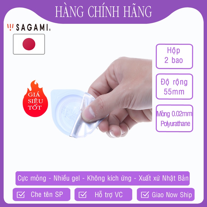 Bao cao su Sagami Nhật Bản Original 0.02