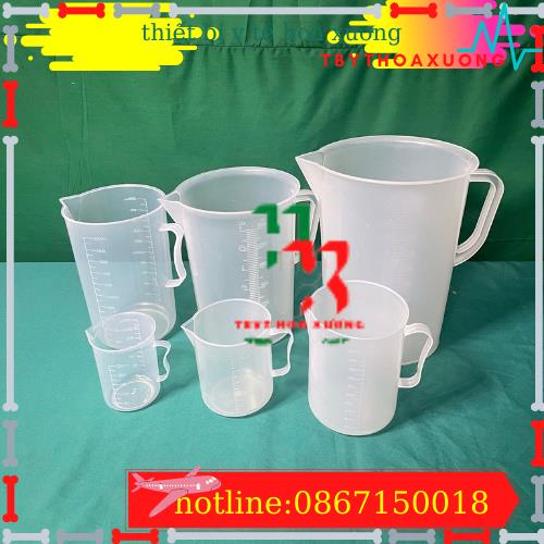Ca cốc ly đong nhựa đinh lượng pha chế chia vạch 250ml - 500ml - 1000ml (chất dày, bền, đẹp)