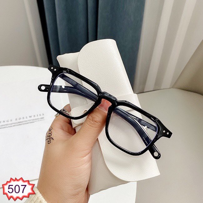 Mắt Kính Unisex Nam nữ Đính 2 chấm Thời Trang Hot Trend - Hata24h