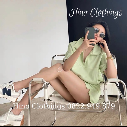 Set áo croptop tổ ong kèm quần short H023