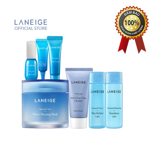 Bộ sản phẩm [Laneige] làm sạch sâu và dưỡng ẩm da ban đêm cho da dầu nhờn