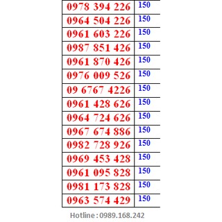 Sim viettel 10 số đẹp đuôi 26-29 .đăng ký chính chủ miễn phí 4
