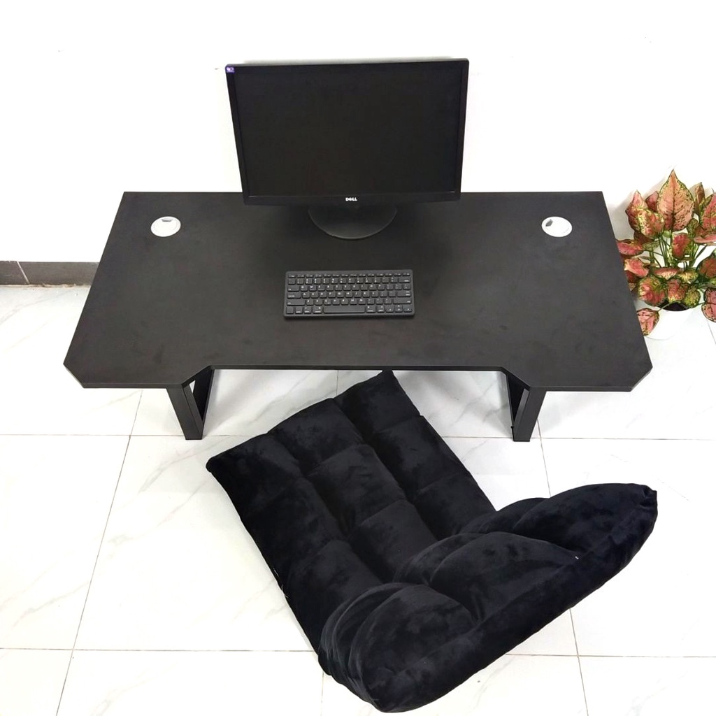 Combo Bàn Gaming chữ U Bệt 120x60 Cm Và Ghế Bệt Tatami Cao Cấp Gấp Gọn Tiện Lợi Dùng Làm Việc Học Tập Chơi Game