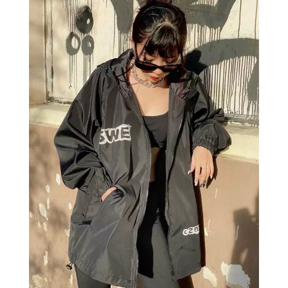 Áo Khoác Dù Nam Nữ Có Nón In SWE-TP