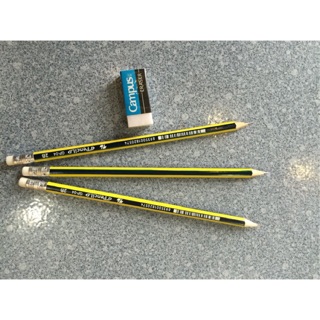 3 bút chì 2b TL + 1 tẩy campus