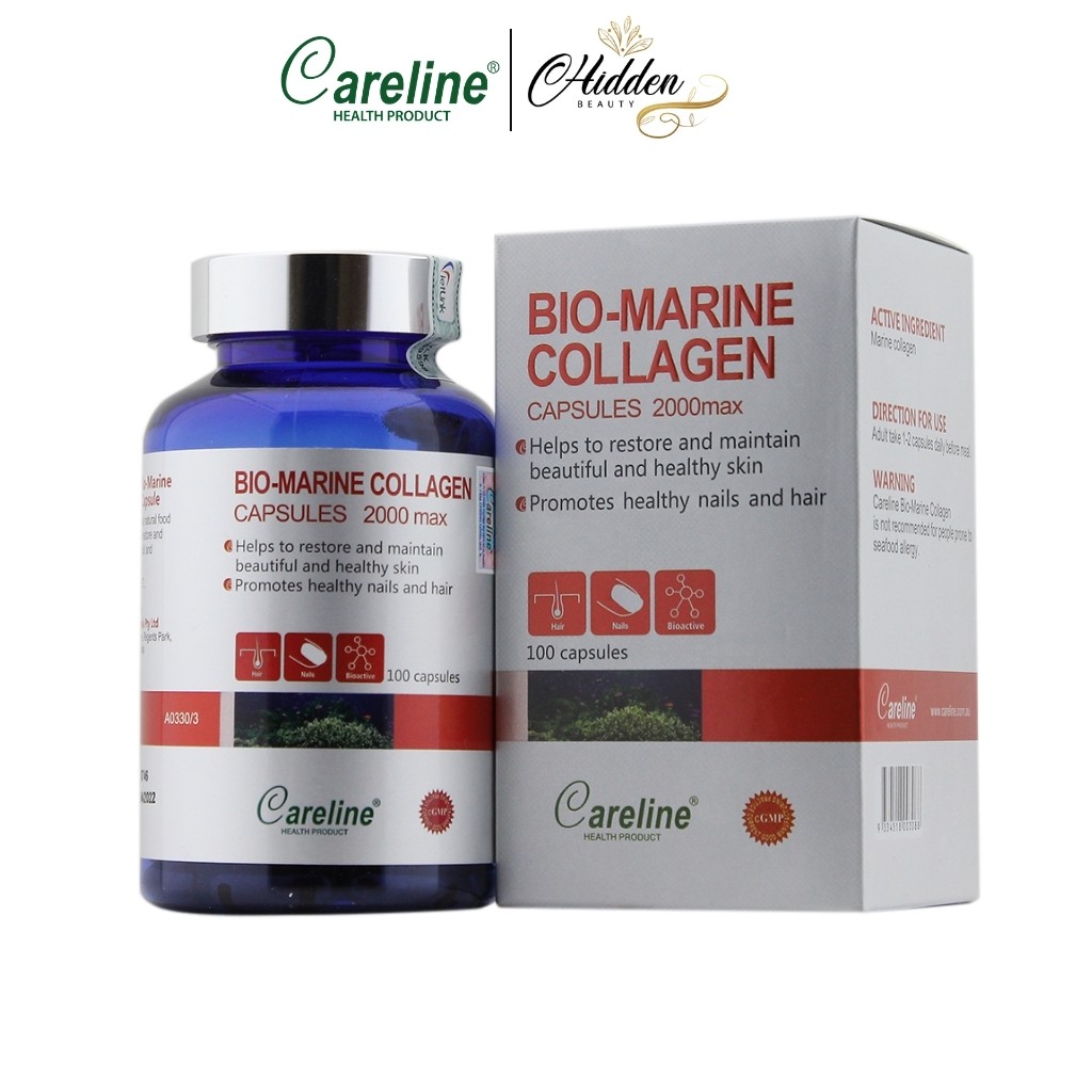 Viên uống đẹp da Careline Bio Marine Collagen 2000mg, nhập khẩu Úc - 100 viên | Thế Giới Skin Care