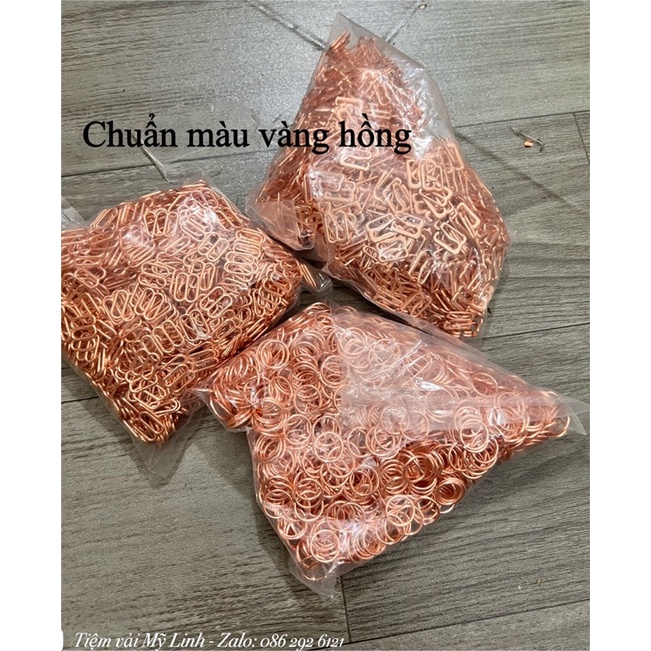 Móc - khoen tăng giảm áo móc kim loại size 1cm số 0-8-9 dùng may áo ngực, tăng chỉnh dây áo