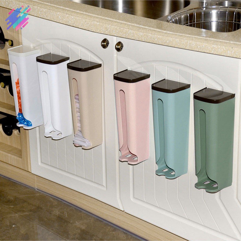 Hộp nhựa đựng túi rác nylon gắn tường nhà bếp / nhà tắm tiện lợi