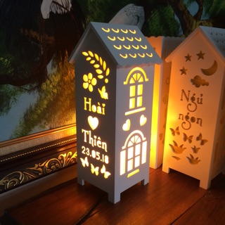 Đèn ngủ để bàn. Khắc tên theo yêu cầu. Quà cưới ý nghĩa. Đèn trang trí phòng ngủ cho vợ chồng mới cưới