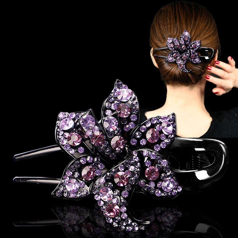 Kẹp Tóc Đuôi Ngựa Phong Cách Vintage Cho Nữ WMES15H Giá Đỡ|Kẹp Mỏ Vịt Gắn Lò Xo Chuyên Dụng