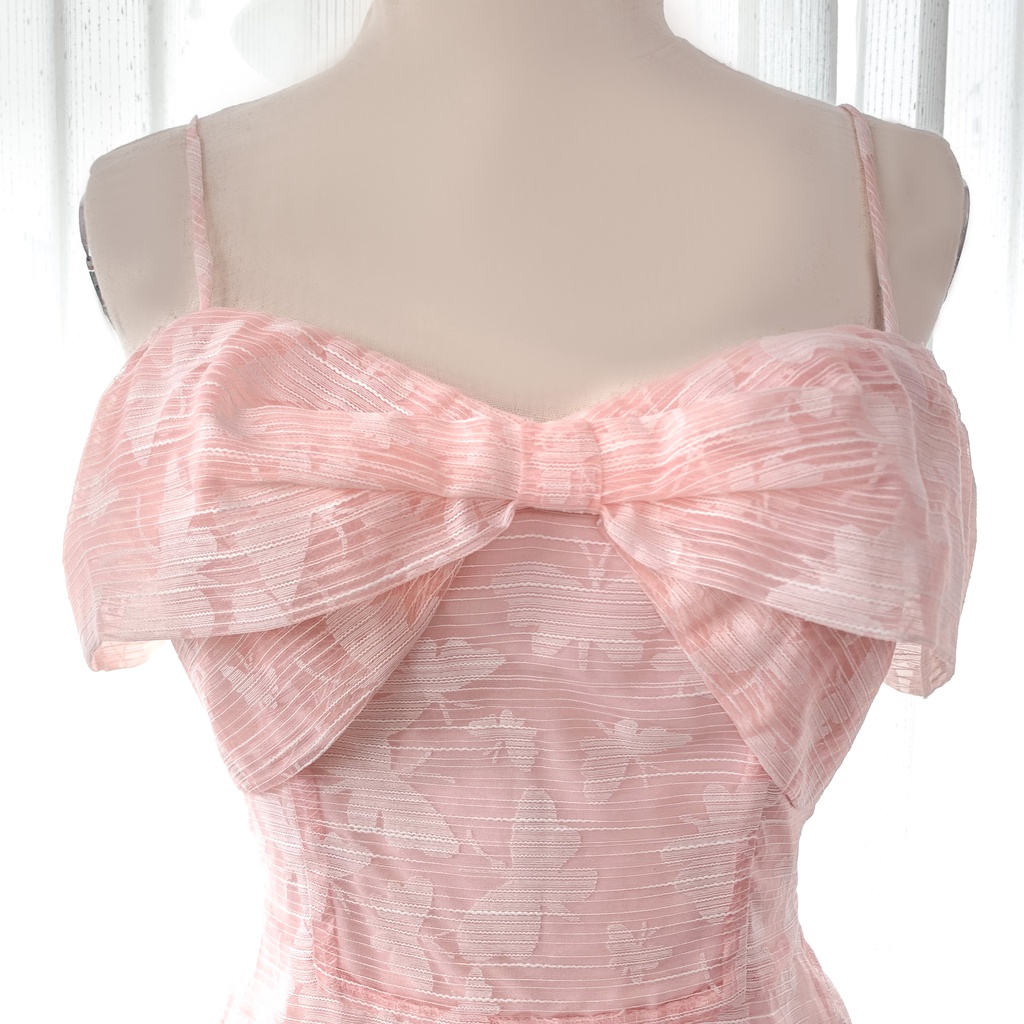 Váy ôm A Chillgals thiết kế xếp nơ ngang vai hàng thiết kế VA-074