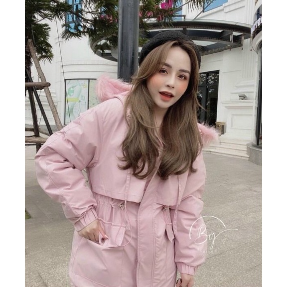 Áo khoác phao áo Parka lót lông siêu ấm - Hàng Quảng Châu