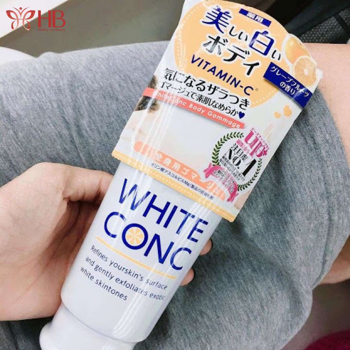 Tẩy Da Chết Body Trắng Da  White ConC 180g Số 1 Cosme Nhật Bản