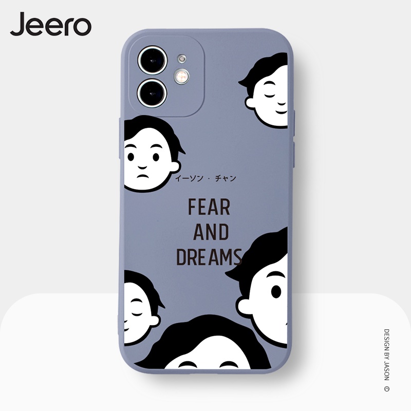 Ốp điện thoại JEERO viền vuông họa tiết hoạt hình dễ thương đẹp Cho iPhone 13 12 11 Pro Max SE 2020 X XR XS ip 8 7 6 6S Plus kute HFE308 #1