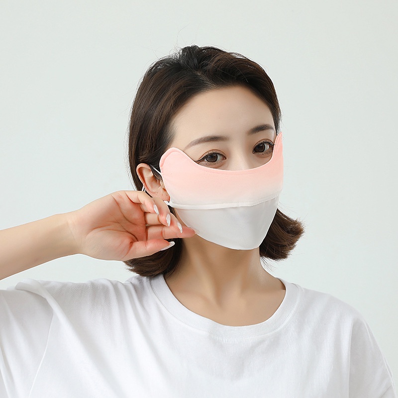 Khẩu trang lụa băng chống nắng chống UV thoáng khí có thể điều chỉnh và tái sử dụng cho nam nữ sử dụng ngoài trời