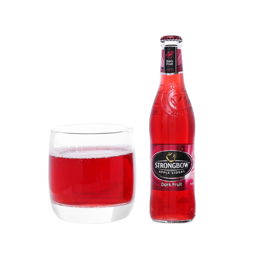 [ EXP:2022-06-26 ] Thùng 24 chai Strongbow dâu đen 330ml/chai