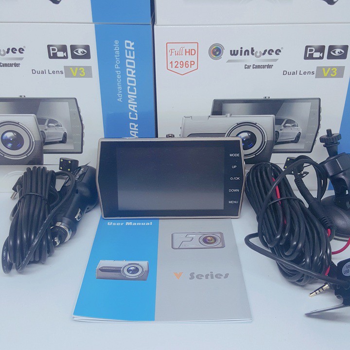 Camera hành trình Wintosee Dual Lens V9 Full HD 1296P siêu nét | BigBuy360 - bigbuy360.vn