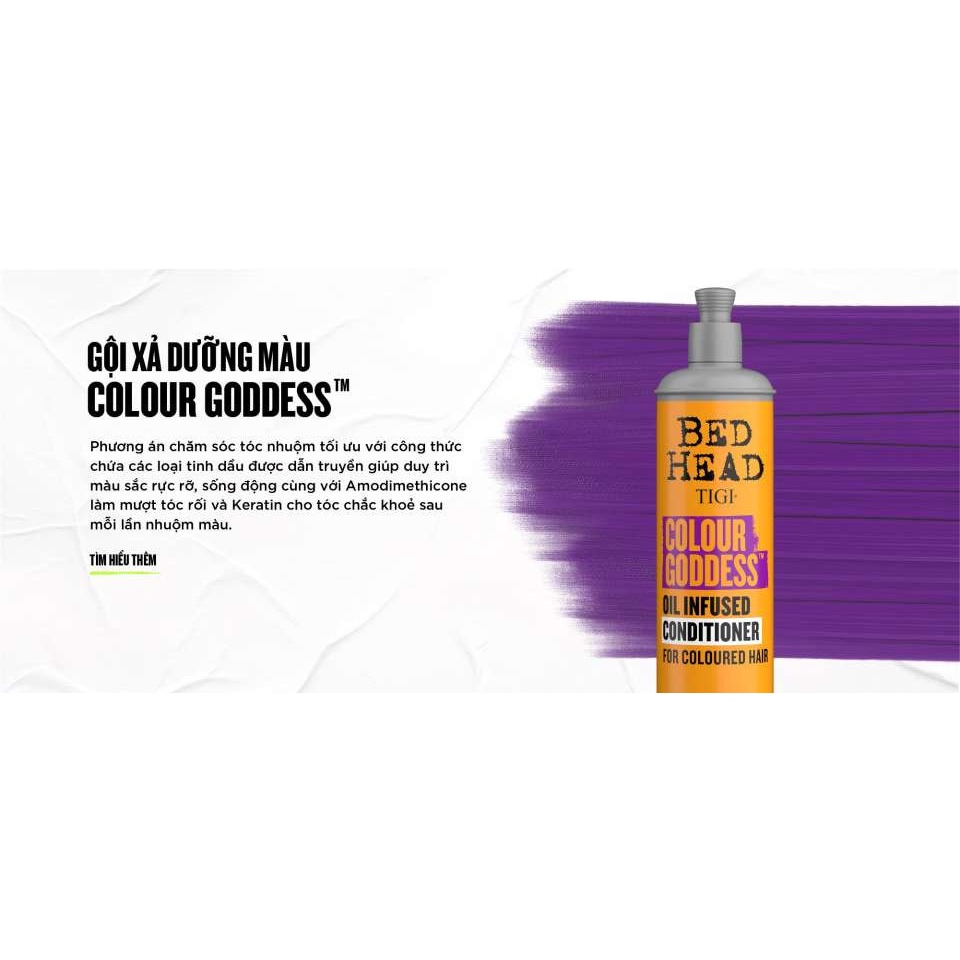 Bộ Dầu Gội & Xả Chăm Sóc Tóc Nhuộm Tigi Bed Head Colour Goddess