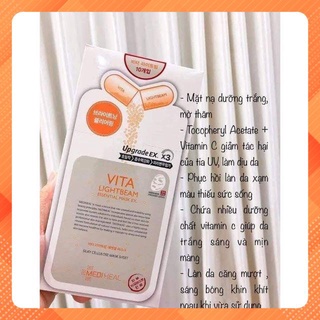 MẶT NẠ MEDIHEL VITA MÀU CAM (1 hộp 10 miếng)