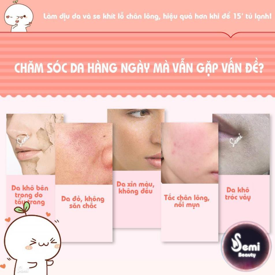 Mặt nạ giấy dưỡng trắng da mụn cấp ẩm thải độc Nước biển Nha đam Lựu đỏ Images