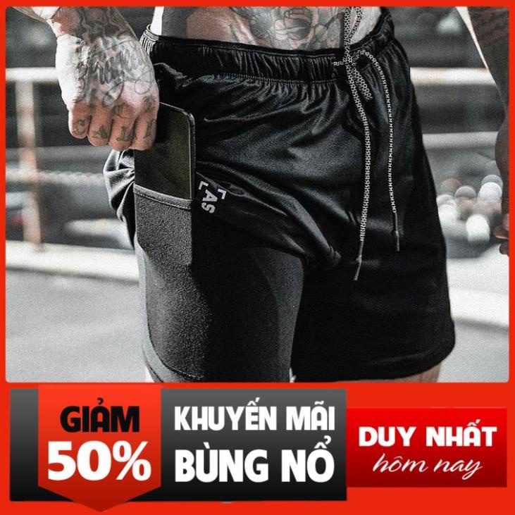 Quần tập gym nam 2 lớp ASRV chất vải train lite thông hơi Thoáng Mát,đồ tập gym nam chất 2022