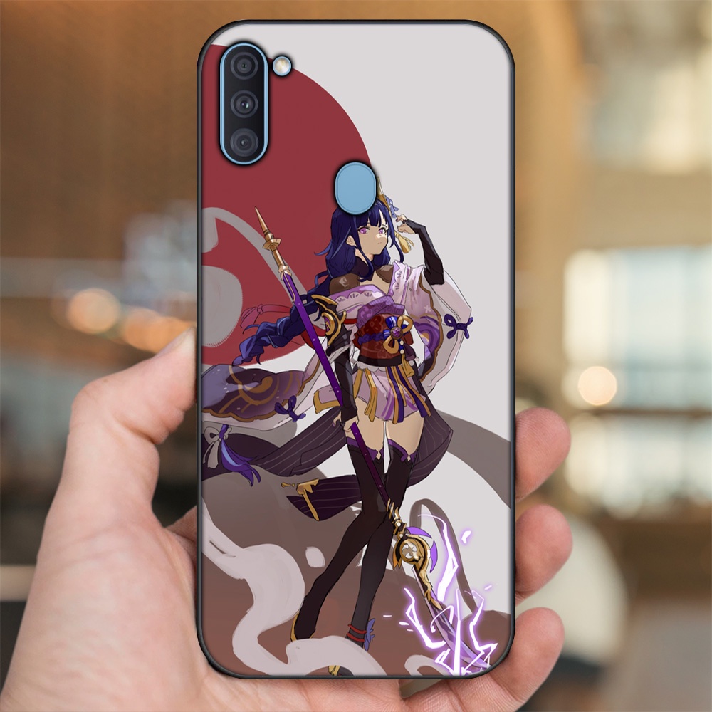 Ốp lưng Samsung A11, M11 viền đen in hình Raiden Shogun Genshin Impact