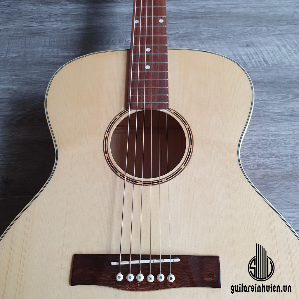 Đàn guitar  acoustic SV-A1OM chơi tay trái và tay phải - Tặng phụ kiện - Chuyên tập chơi - Có ty chống cong - Màu gỗ