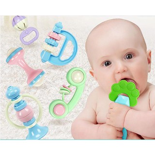 Bộ 8 món Đồ chơi xúc xắc, gặm nướu cho bé